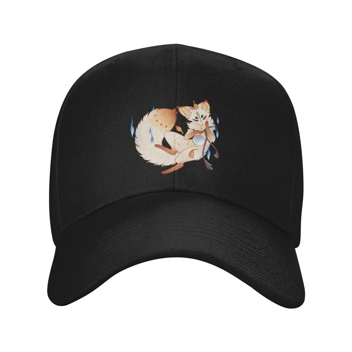 

Mischievous Fox - TeaKitsune Yokai Kitsune Baseball Cap Icon custom Hat Snapback Cap Woman Men's