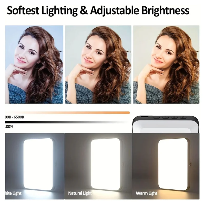 

【Lowest-Price!】Rechargeable 3000Mah Magnetic LED Selfie Light 120Leds , 3 Modes Dimmable For Iphone/Laptop/PC,Makeup Light
