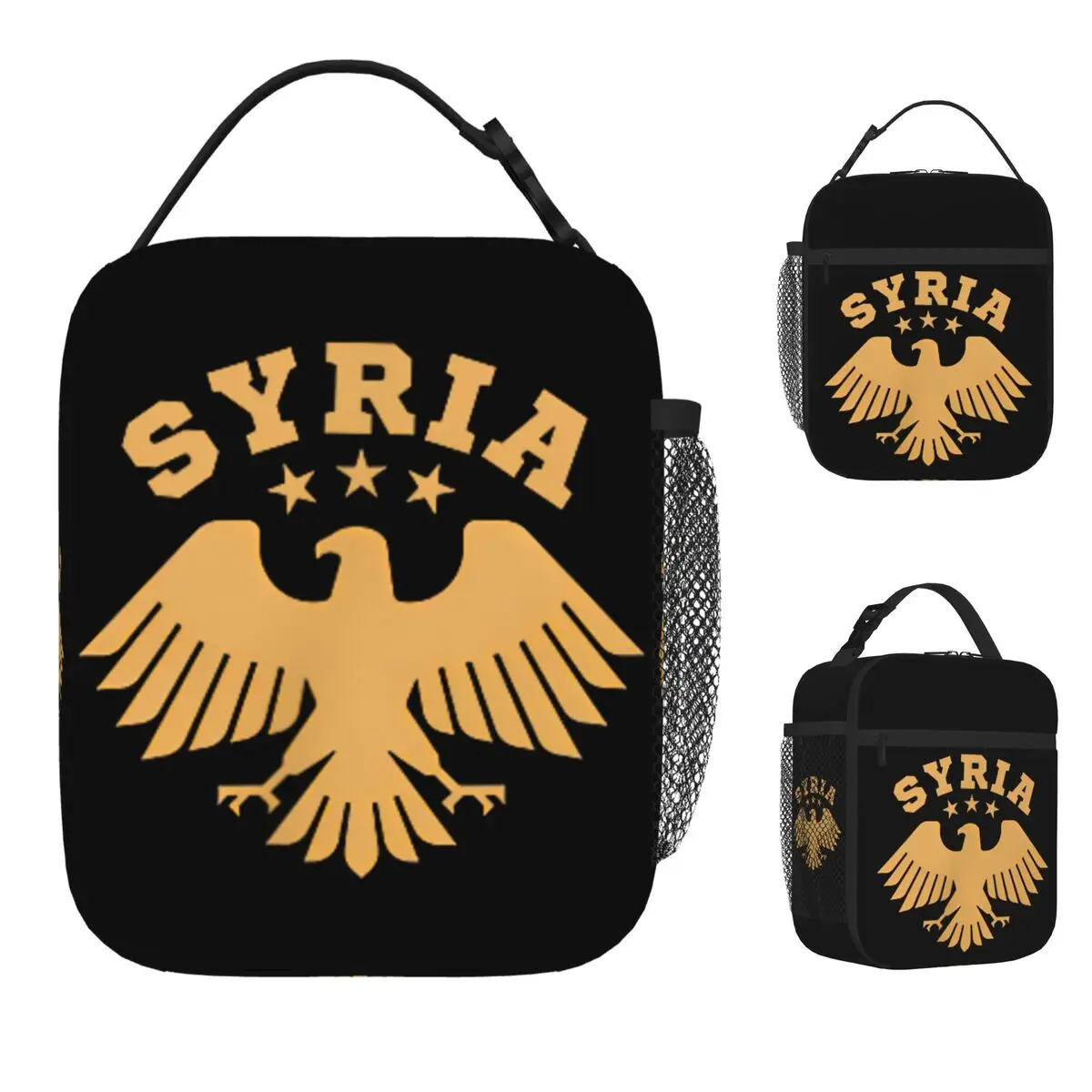 Eagle Of Syria 2025 Symbol Thermal Insulated Lunch Bags for Travel Syrian Proud Portable Food Bag Cooler Thermal Food Box