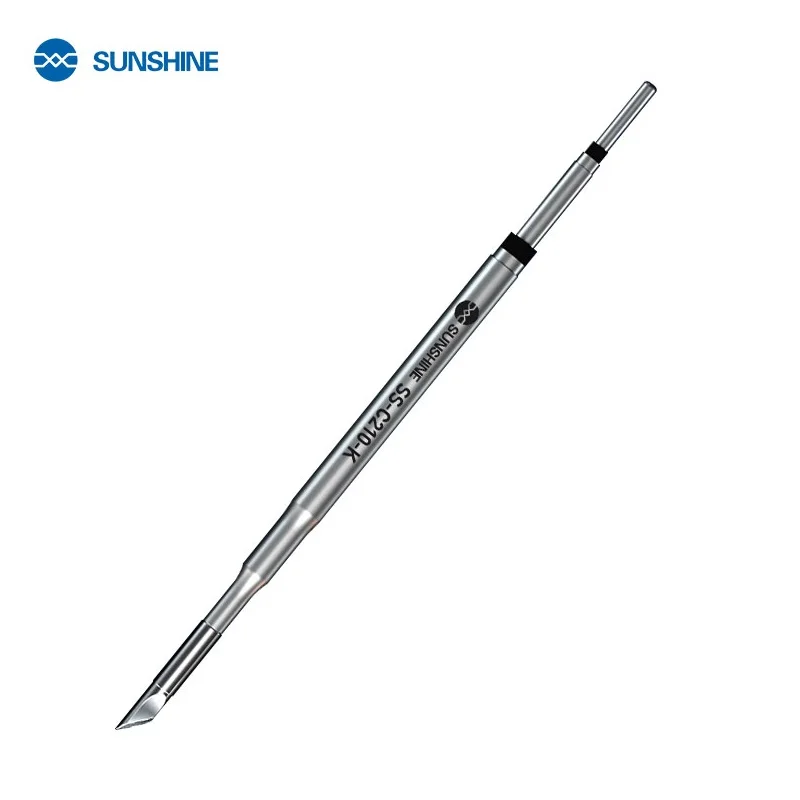 SUNSHINE SS-210 RELIFE GVM C210 IS I K Series Soldering Iron Tips Curve Sharp Blade for JBC Original T210 Handle Welding Station