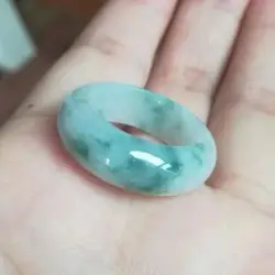Grade A Jadeite Myanmar Jade Ring Men Women Healing Gemstone Fine Jewelry Genuine Ice Floating Burma Jade Rings Anillos Mujer