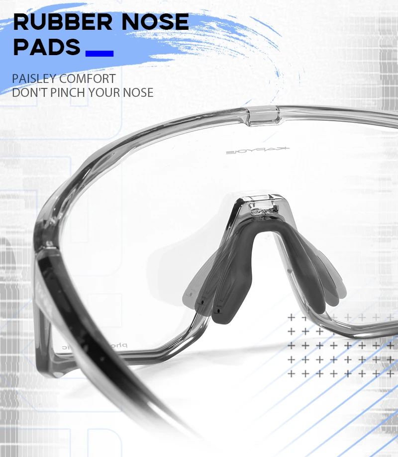 Kapvoe photo chrome Fahrrad brille für Männer mtb Sonnenbrille Mountainbike Fahrrad brillen Frauen Sport brille Road Speed Skating – Detail 8