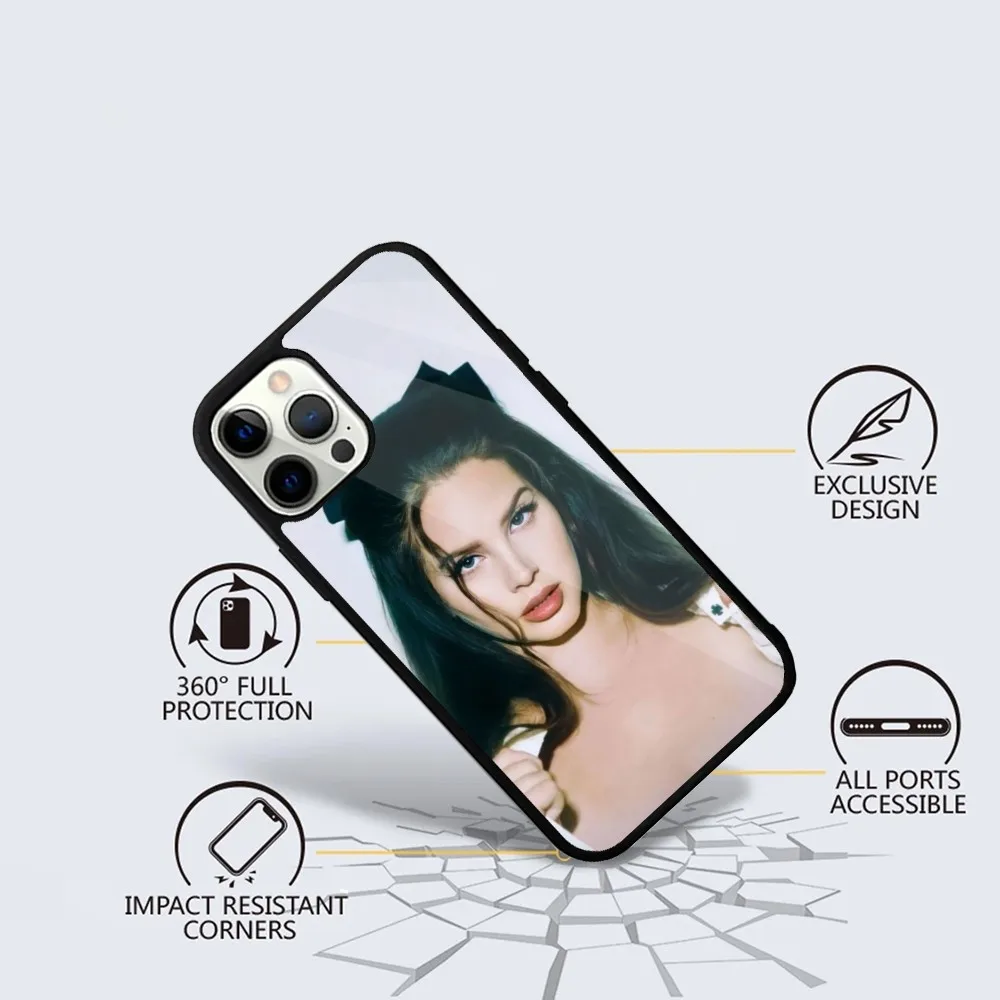 L-Lana D-Del Rey Famous-S Singer  Phone Case For iPhone 15,14,13,12,11,Plus,Pro,Max Mini Magsafe Magnetic Wireless Charging