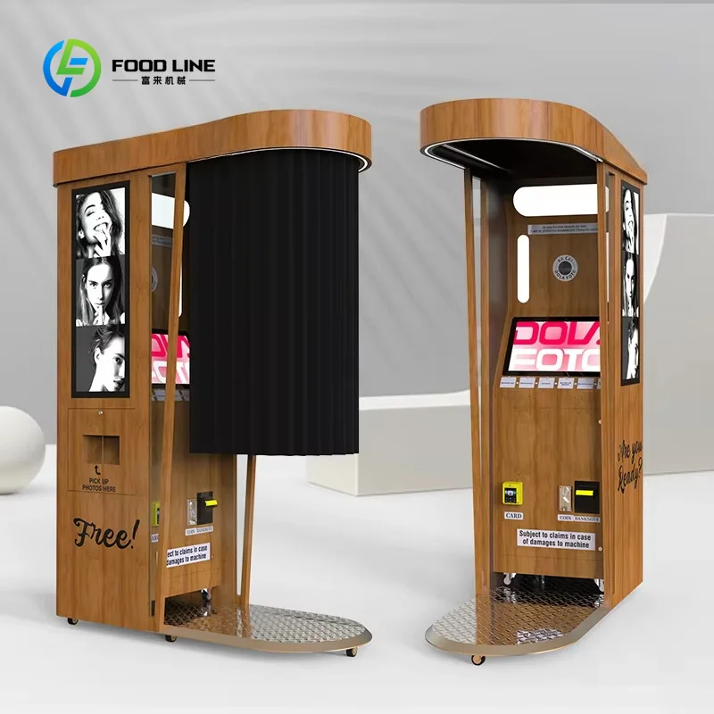 Customized Photo Booth Kiosk All-in-one Printer Vending Machine Remote High Technology Supplier Self Service Machine Software