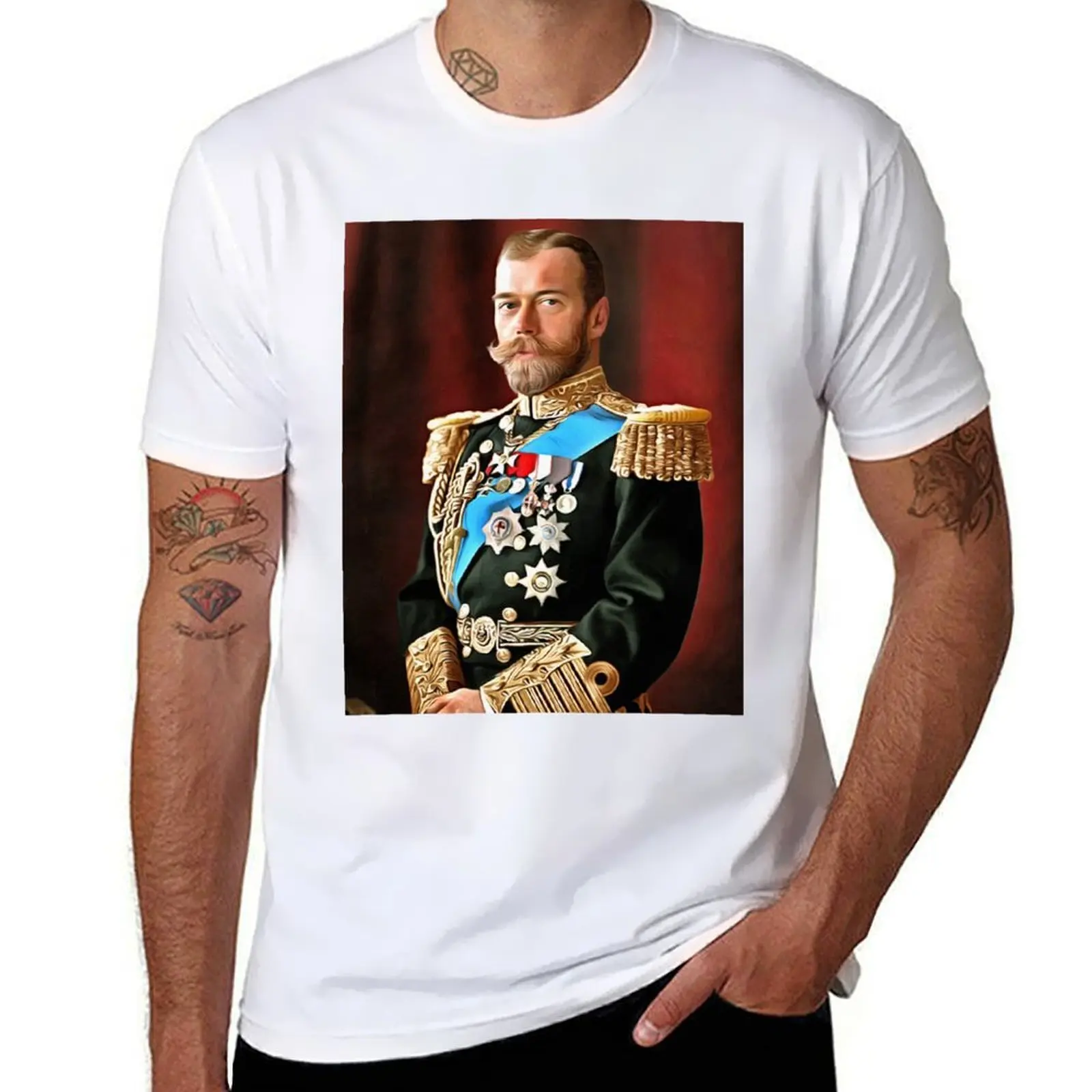 

Tsar Nicholas II of Russia T-Shirt funny t shirts dark humor man t shirt graphic man t shirt cotton high quality T-Shirt