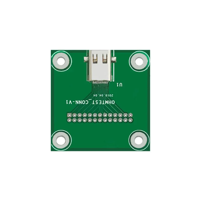 Placa de prueba USB3.1 tipo C, Pin de carcasa de 24 pines, placa de desarrollo de alta velocidad conectada para ingeniería electrónica