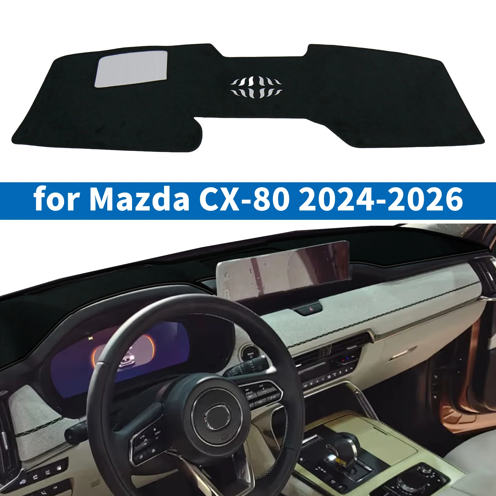 

Car Dashboard Mat Fit for Mazda CX-80 CX80 2024 2025 2026 Sunshade Protective Carpet Dash Mat Dashmat