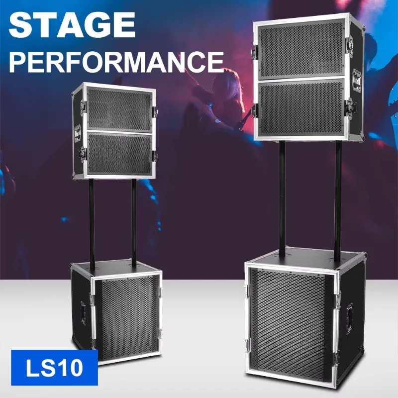 LS10 High Quality Dual 10 Inch Power 750W+750W Professional Line Array Spaekers Audio Sound System Speakers