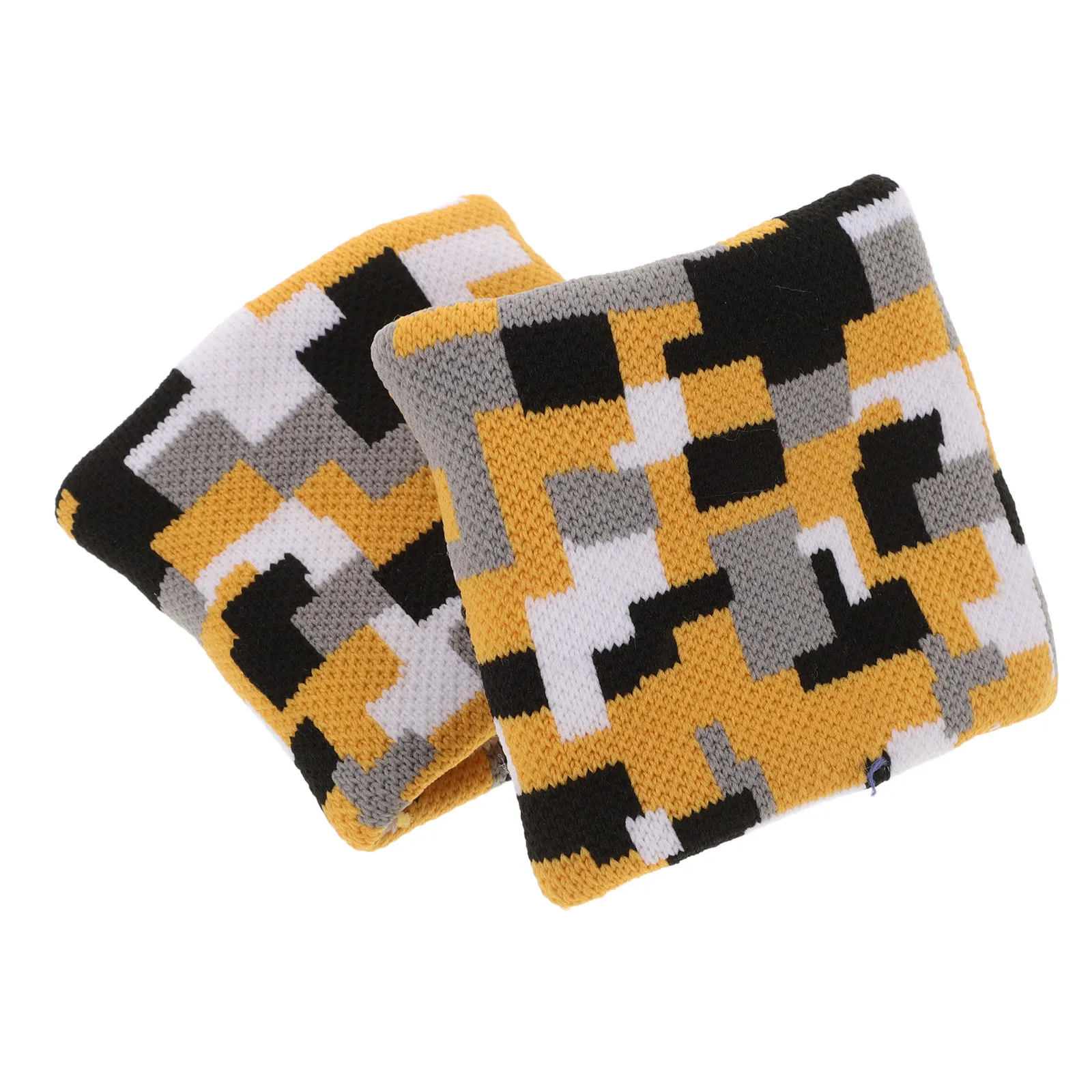 1Pair Camo Check Wrist Brace Lightweight Adjustable Wristband for Tennis Basketball Yoga Running Sweat Management Workout