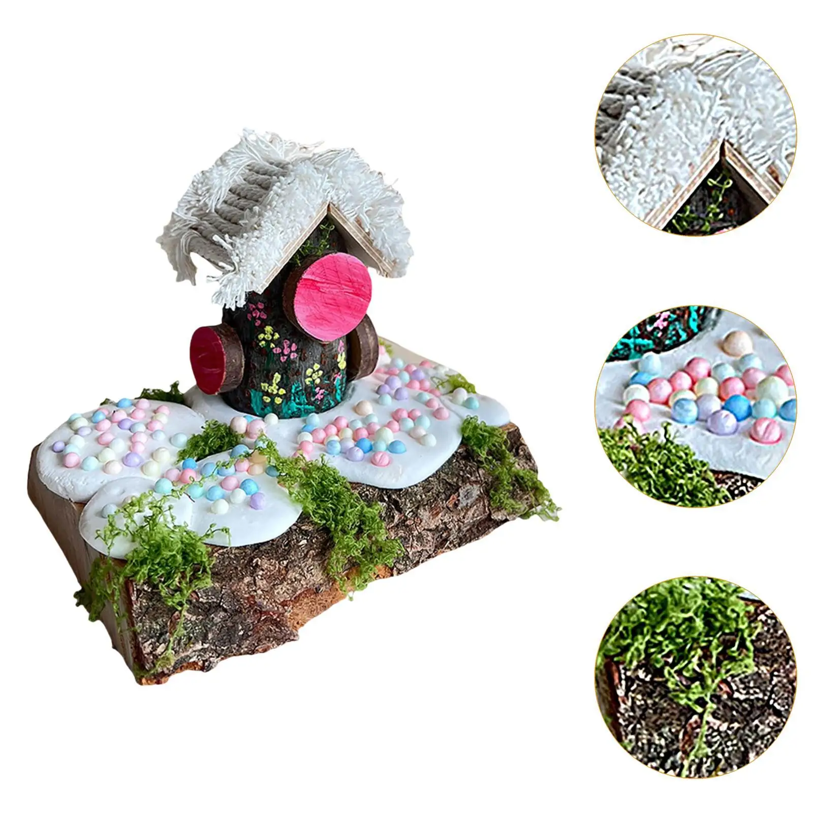 Houtknutselsets voor kinderen Houtbewerking Bouwpakket Miniatuur Houten Huis Home Decor Miniatuur Tuin Decor Kleuterschool Knutselset