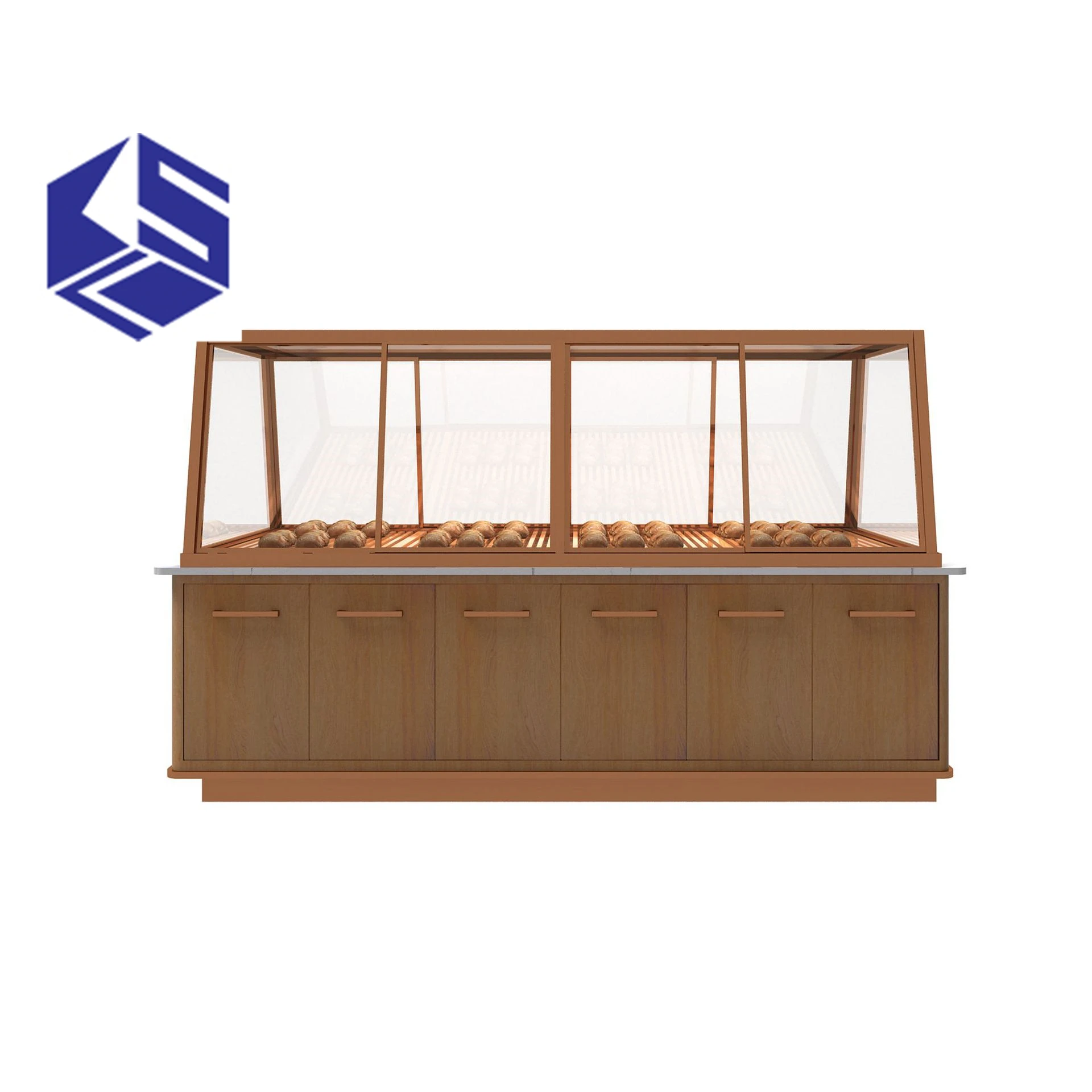 Custom.Nakashima Bakery Display Rack Glass Exhibit Case for Cake Food & Store Decor for Product for Showcase in Store Halls