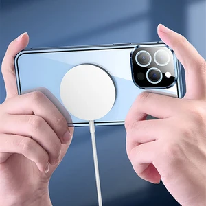 360 ° Metallmagnetischer Telefonabdeckung, Gesamt -iPhone 16 Pro max 14 12 13 15 Pro Max, doppelte Glaspolsterabdeckung 12 Hauptverkäufe doppelte iPhone -Cover - №8