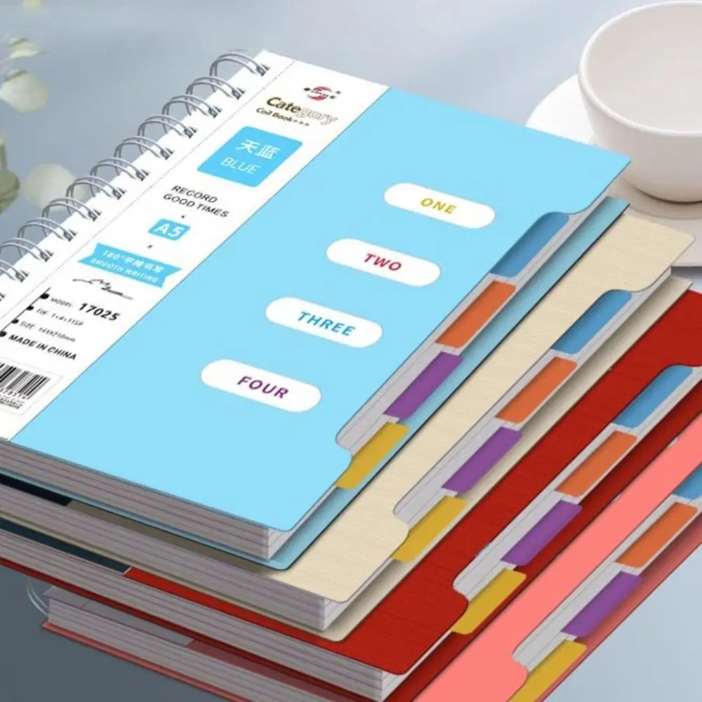 

Practical A4/B5 Coil Notebook Horizontal Line with Strap Schedules Notebooks 320 Pages Portable Diary Notepad Office
