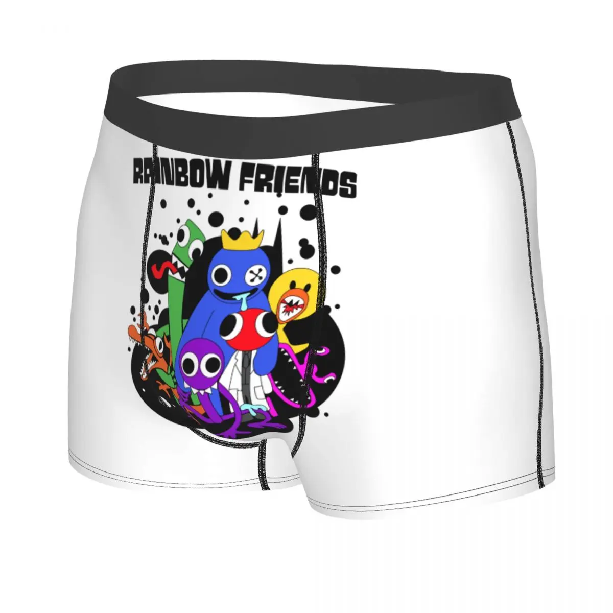 Custom Male Fashion Cute Rainbows Friend Play Gamer Underwear Boxer Briefs Stretch Shorts Panties Underpants