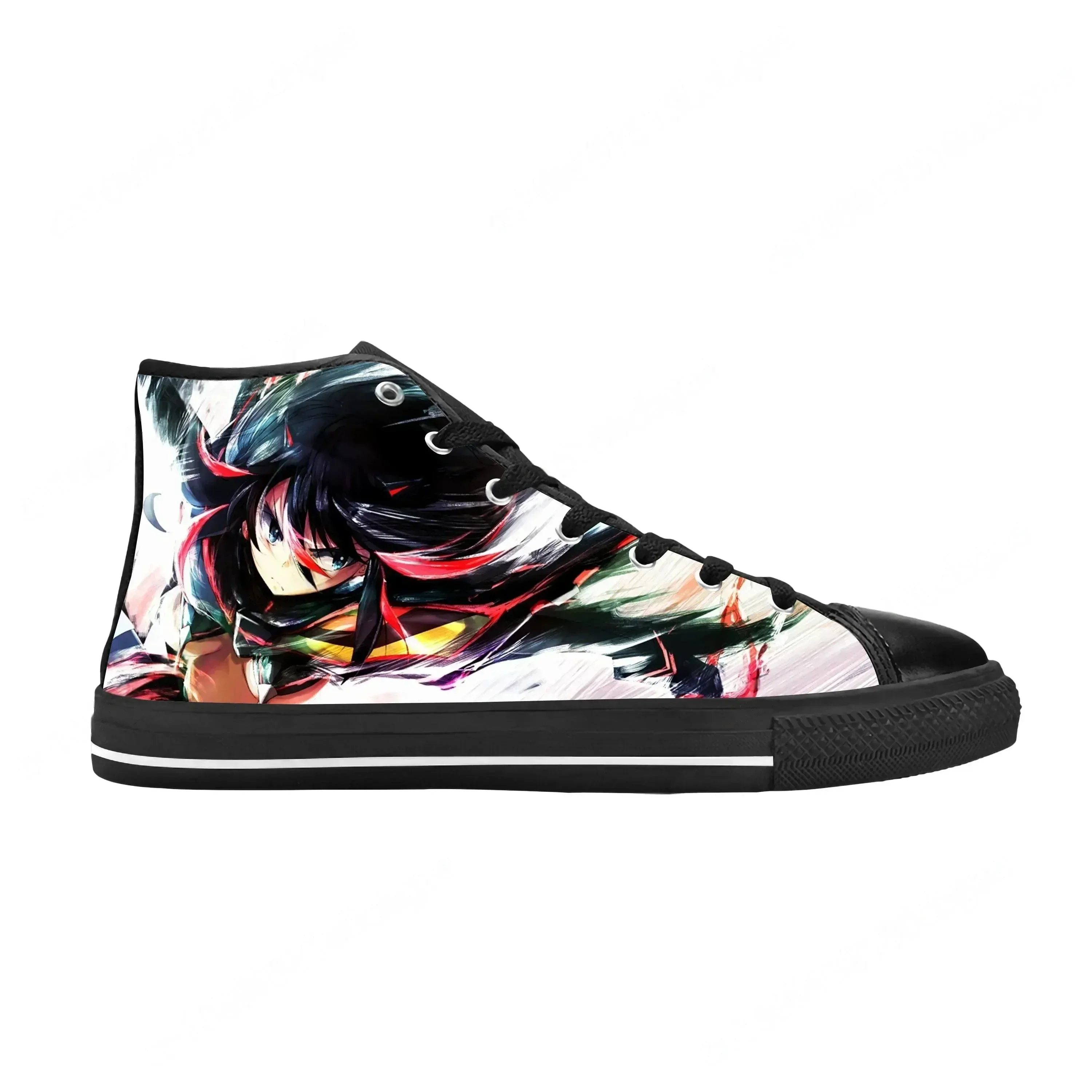Hot Japanese Anime Manga KILL la KILL Matoi Ryuko Casual Cloth Shoes High Top Comfortable Breathable 3D Print Men Women Sneakers