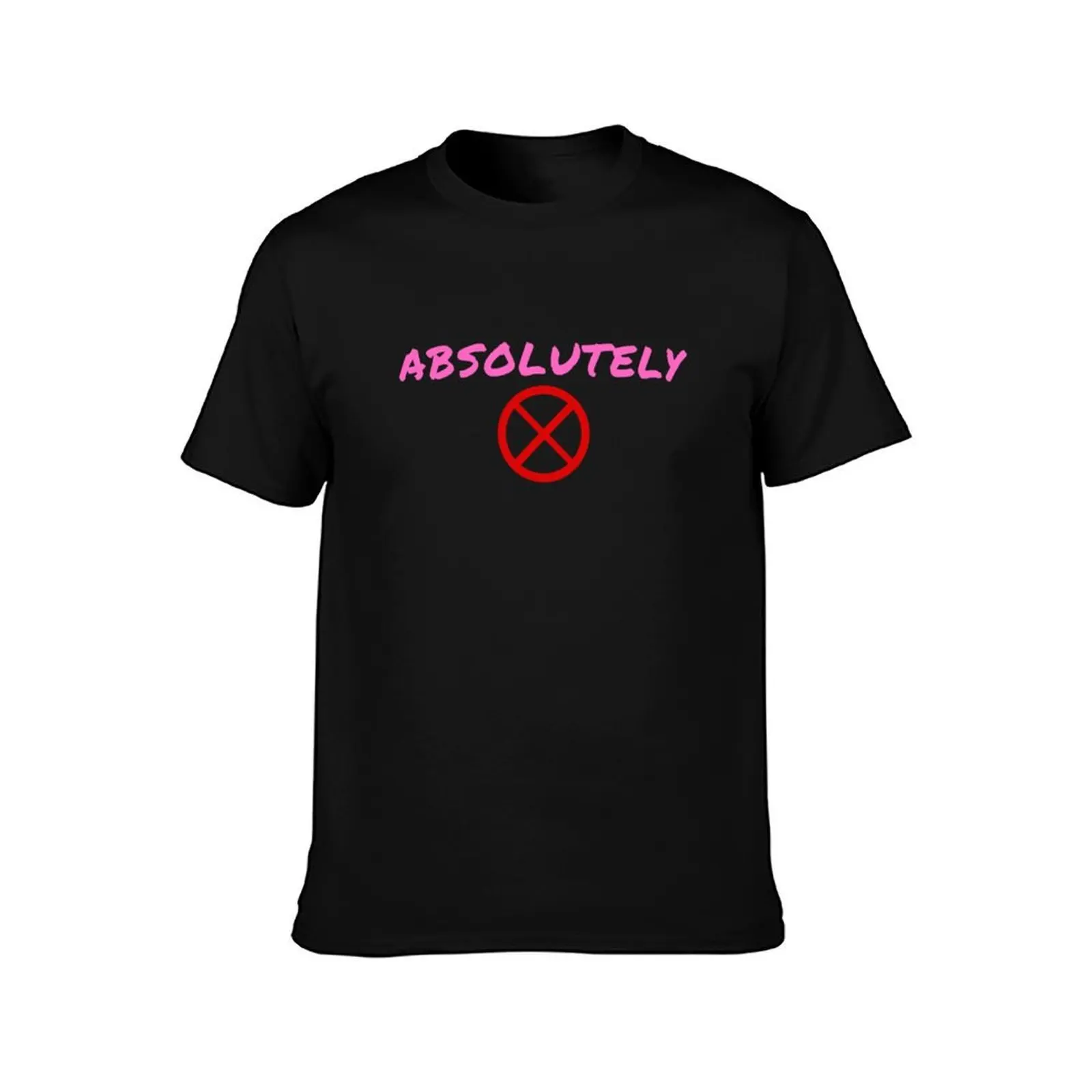 Absolutely Not T-Shirt, Summer Casual Cotton Tee, Oversized Streetwear Tops, Vintage Graphic Print, Loose Fit Short Sleeve