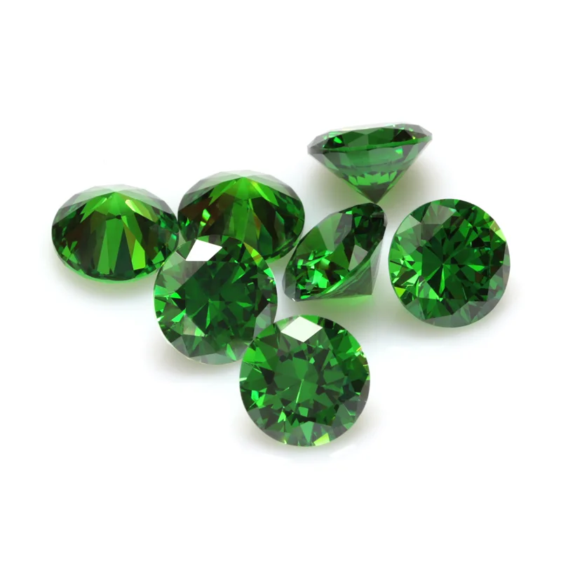 

Wholesale Round Cut 1.3mm Green Cz Synthetic Loose Gemstone