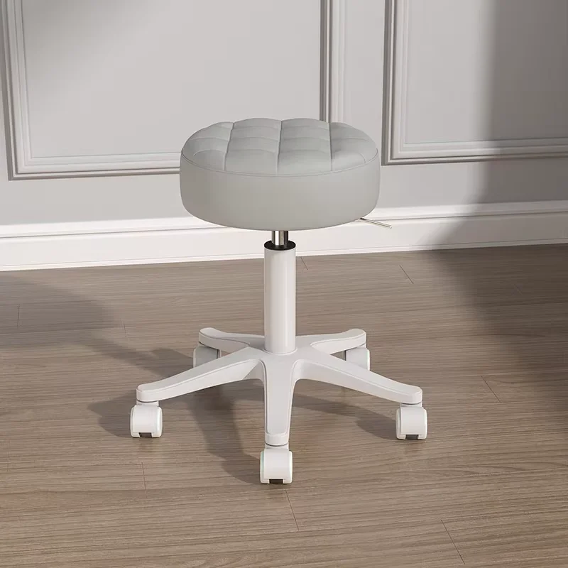 

Стул для мастера из ПУ кожи с регулировкой высоты, поворотный, на колесиках, для педикюра, маникюра, работы за столом, для спа-салона