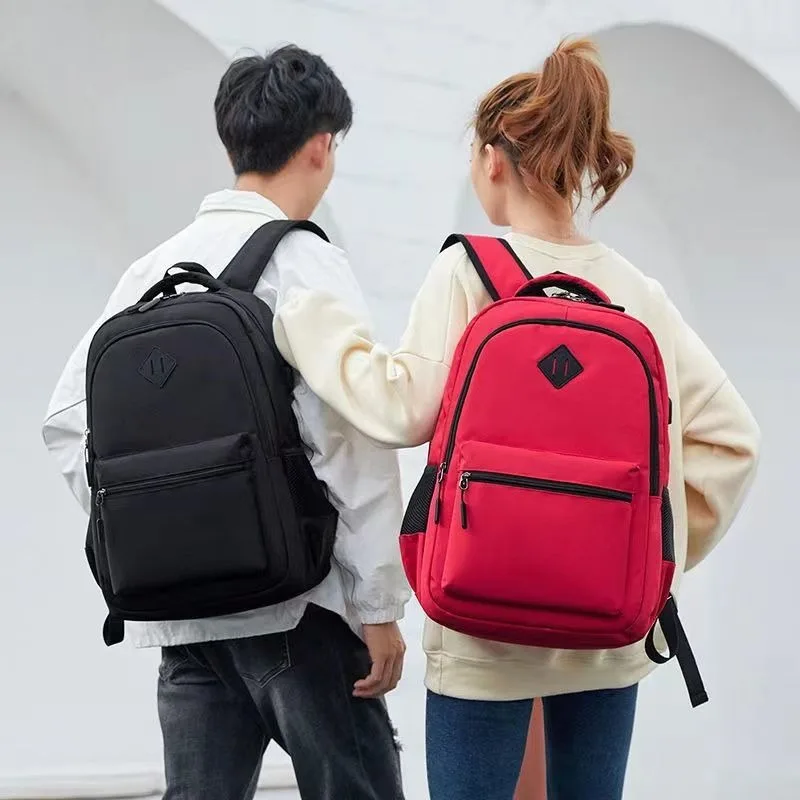 2023 New Solid Color Unisex Large Capacity Schoolbag Travel Multifunctional Backpack