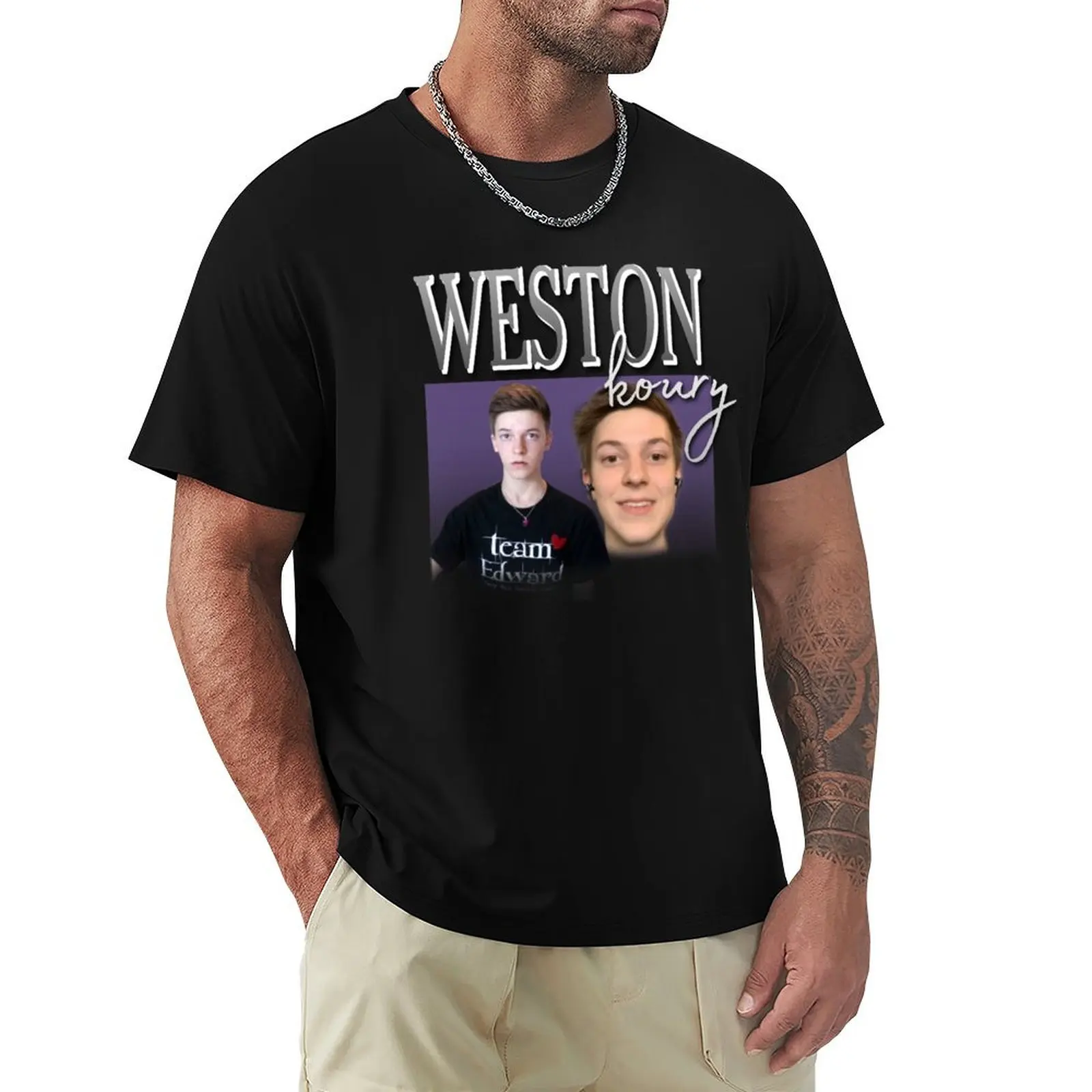weston koury sinjin drowning T-Shirt Big and Tall Crew Neck Tee