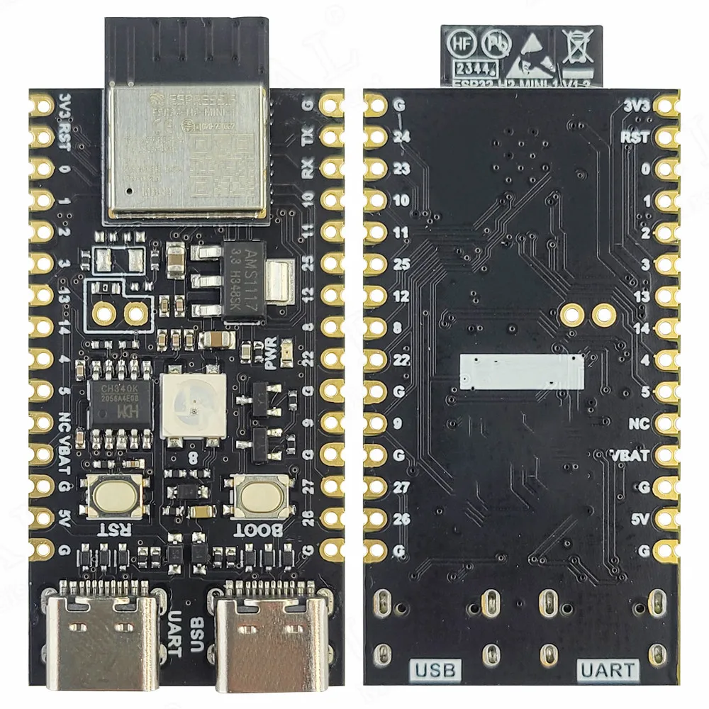 ESP32-H2-N4 Development Board 2.4G Wifi Module Programming Learning Controller CH340K CH343P Type-C 30Pin ESP32 H2