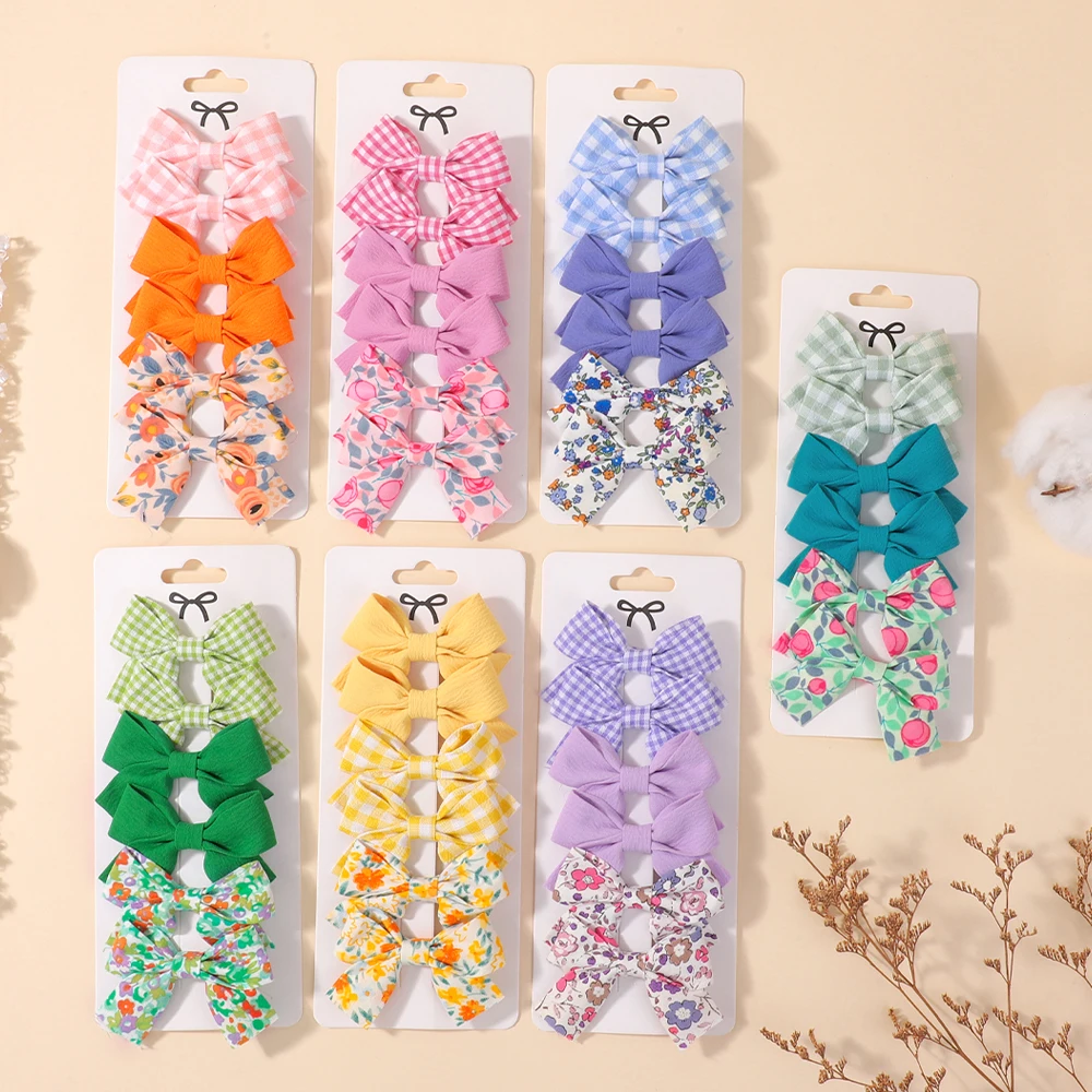 5Pcs/Set Mini Baby Girl Hair Clip Cute Floral Bow Bunny Princess Hairpin for Toddler Girl Lovely Bang Side Clip Akcesoria do włosów — zdjęcie 7