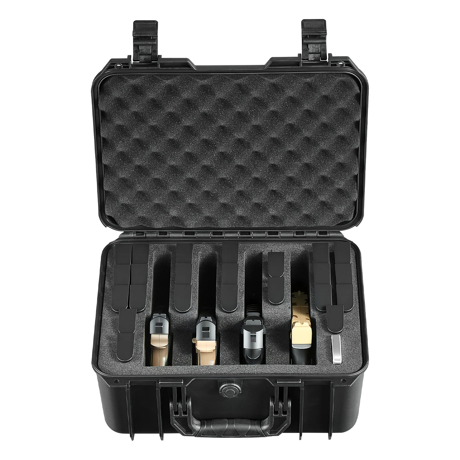 VEVOR Hard Pistol Case Heavy Duty Hard Gun Case with XPE Foam Lining Customizable Interior &Handle for Gun Lenses Camera Gear