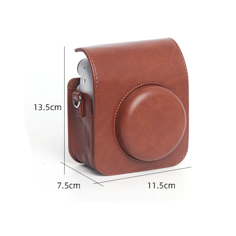 Mini custodia morbida per fotocamera retrò per custodia in pelle Instax Mini 12 PU con custodia per fotocamera con tracolla