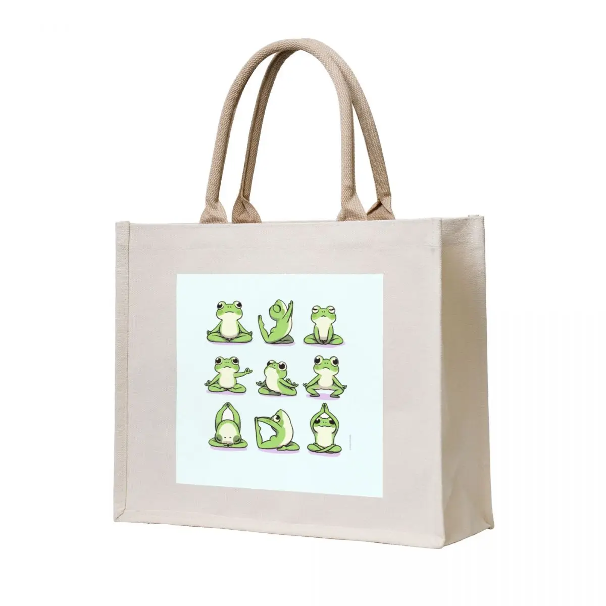 

YOGA FROGS Tote Bag shopper bag women canvas bags for tote Canvas for