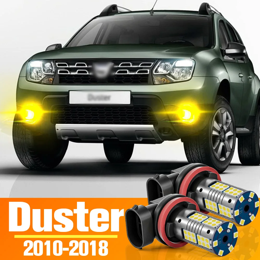 Ampoule antibrouillard LED pour Dacia Duster, accessoires, 2010, 2011, 2012, 2013, 2014, 2015, 2016, 2017, 2018, 2 pièces