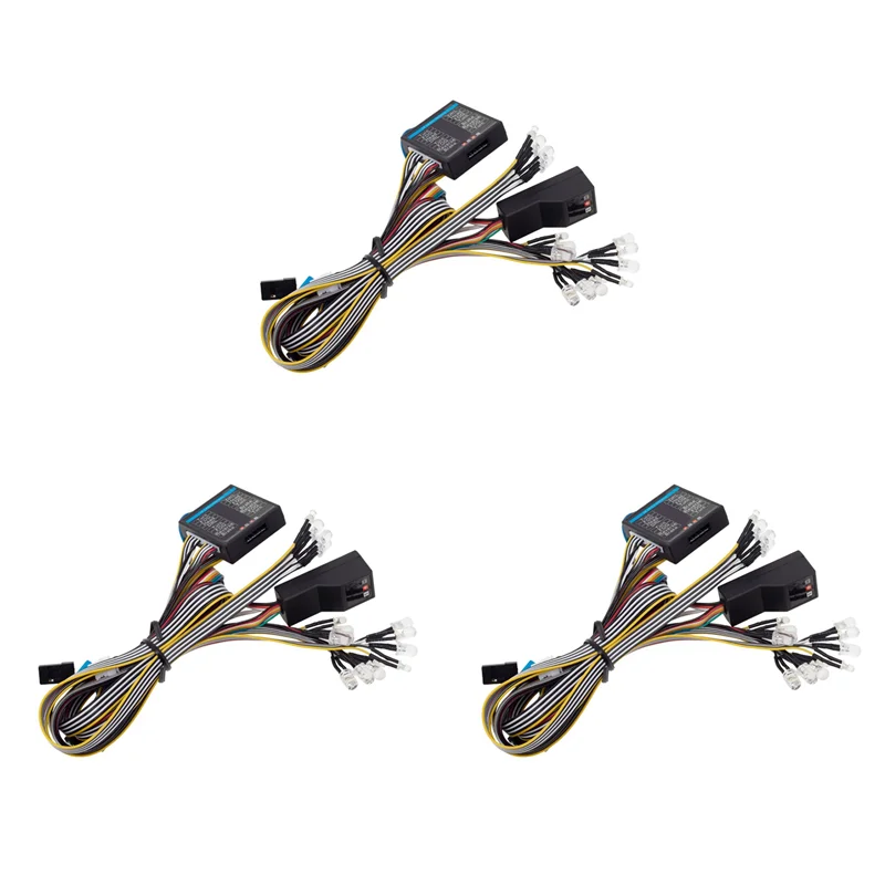 

FBIL-3X 1/8 1/10 RC Car 16, светодиодная система освещения, передние и задние фонари, указатели поворота, стоп-сигналы для Tamiya HSP AXIAL RC4WD Traxxas