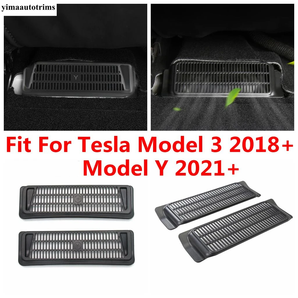 

Car Seat Under Floor AC Air Conditioning Outlet Vent Dust Cover Accessories For Tesla Model 3 2018 - 2021 / Model Y 2021 - 2024