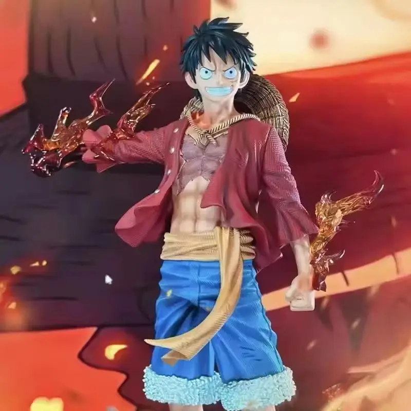 Anime One Piece Rufy Doppia Testa Aquila Meteora Cappello 27 cm In Piedi Action Figure Da Collezione GK Decorazione A Mano Giocattolo Regali