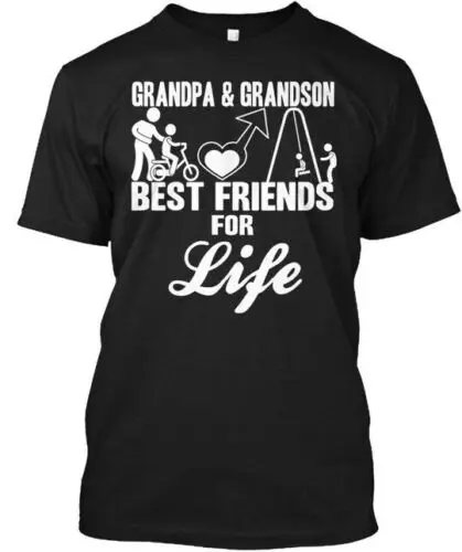 Grandpa And Grandson Best Friends For T-Shirt Made in the USA Size S to 5XL