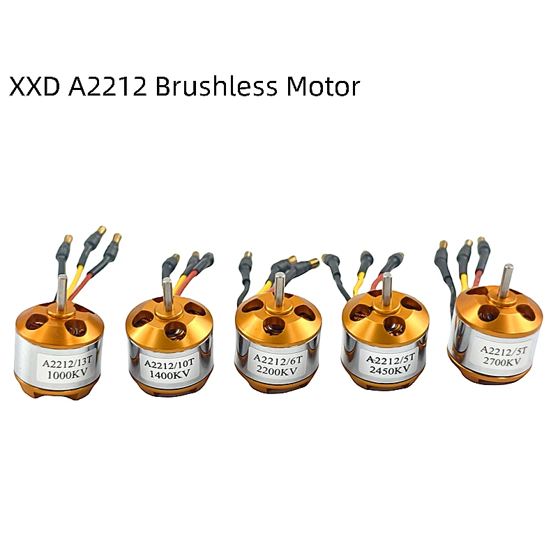 XXD A2212 Brushless Motor 930KV 1000KV 1400KV 2200KV 2450KV 2700KV  for RC Airplane Fixed-Wing Multirotor Drones FPV
