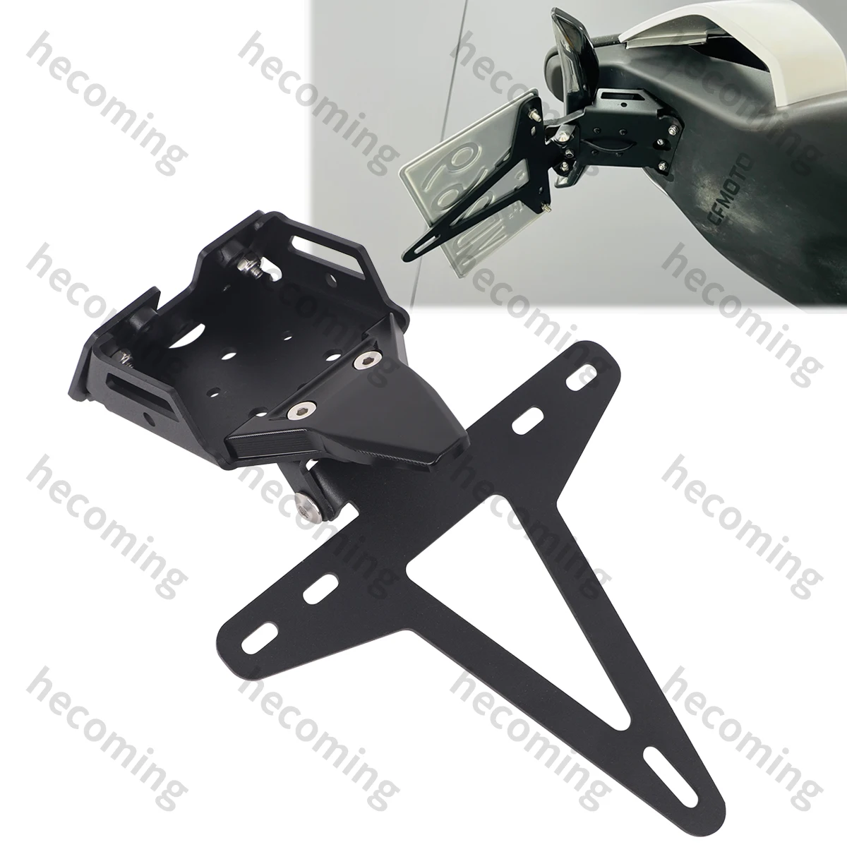

Foldable Rear License Plate Holder Fender Eliminator Tail Frame Plate For CFMOTO 675 SR-R 675SRR Motorcycle Accessories