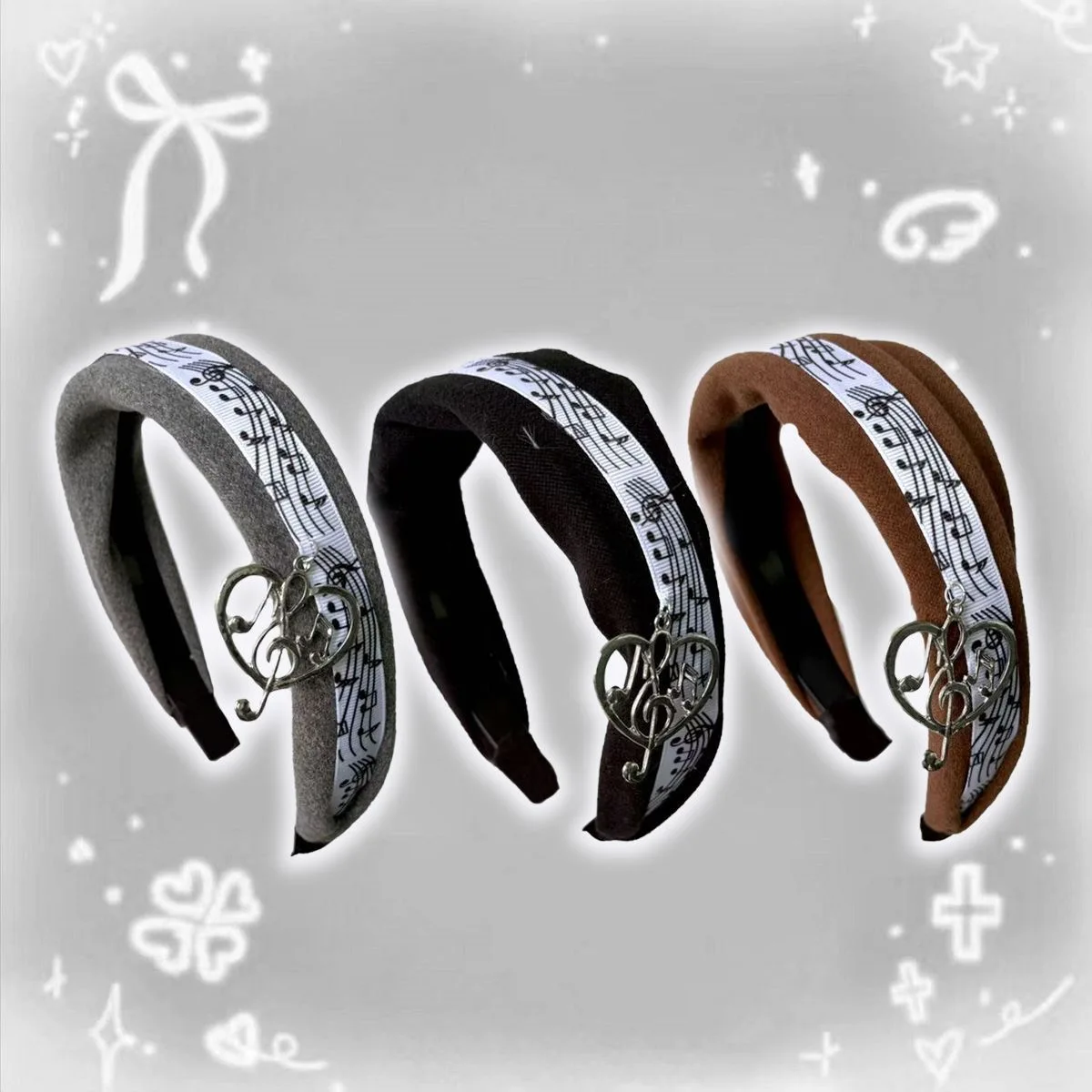 Wide Musical Note Headband for Women Retro Y2K Hairband for Washing Face Skincare & Daily Wear - Autumn Winter Fashion Accessory