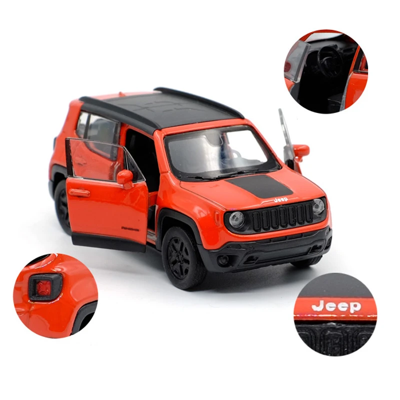 1:36 Jeep Renegade SUV Alloy Car Model Diecasts Metal High Simulation Off-road Vehicles Model Door Can be Opened B119