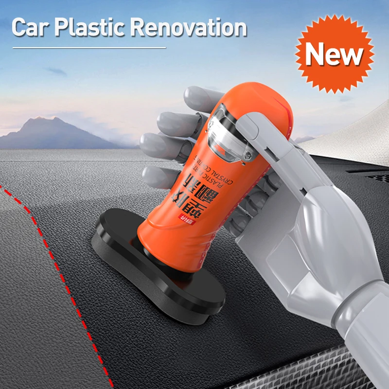 Car Plastic Renovation Restorer Plated Crystal Coating Agent Part Scratch Repair Console Panel Care Polish Cleaner Refurbished