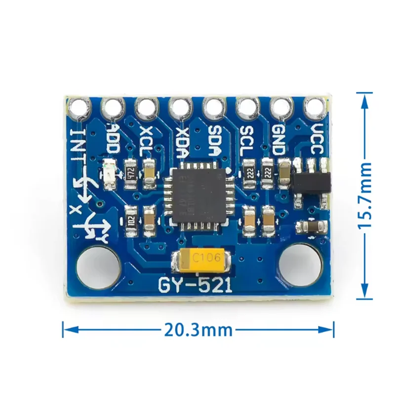 Module GY-521 MPU-6050 MPU6050, capteurs gyroscopiques analogiques à 3 axes + Module accéléromètre à 3 axes