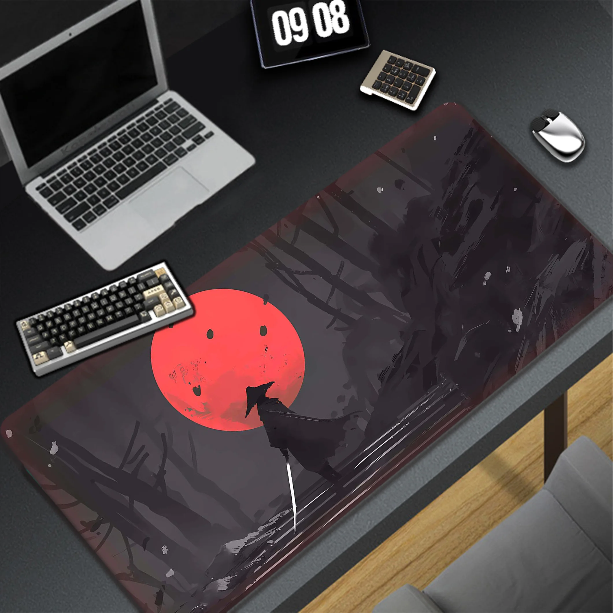 Japanse Stijl Notebook Gaming Mousepad Gamer Snelheid Toetsenbord Pads Laptop Tapijt Vergrendeling Rand Grote Muismat Voor Gamer Kleed