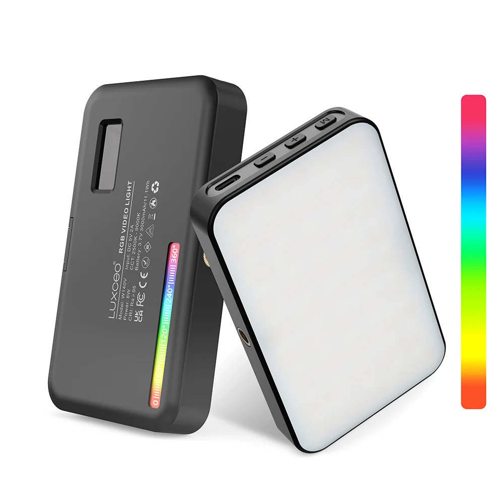 LUXCEO V10 PRO Video Light RGB Panel on-Camera Lights Photography Lighting Dimmable LED Fill Lamp for Vlogging,Video Conference