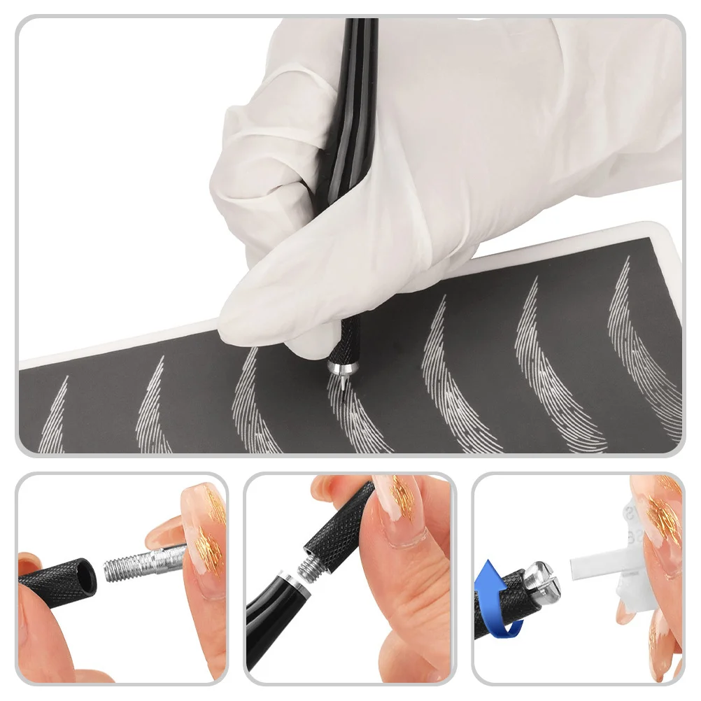 

Ручка для микроблейдинга, микропигментация, дермографы, инструменты для вышивки, инструменты для макияжа, машина для татуировки бровей, иглы, держатель для ПОЧАТКОВ