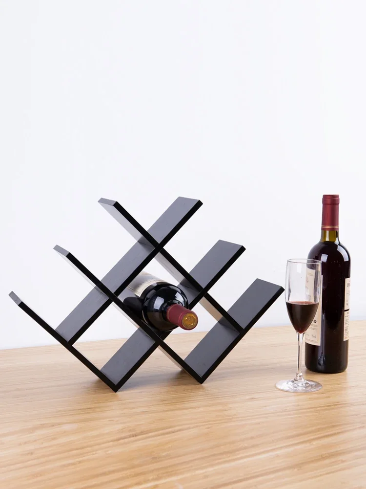 Solid wood modern grape wine shelf home display table decoration wine cabinet shelf simple and high-end luxury