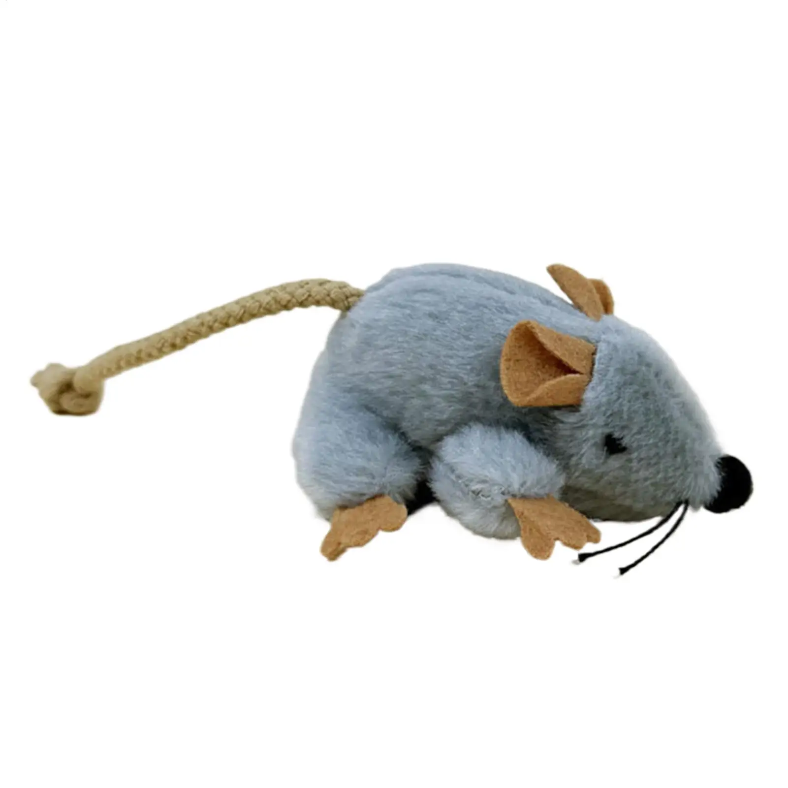 Cat Mouse Toy Moving Tail Built-In Sound Game Cute Cat Toys for Daily Ground Home Indoor Outdoor Birthday Holiday Pet