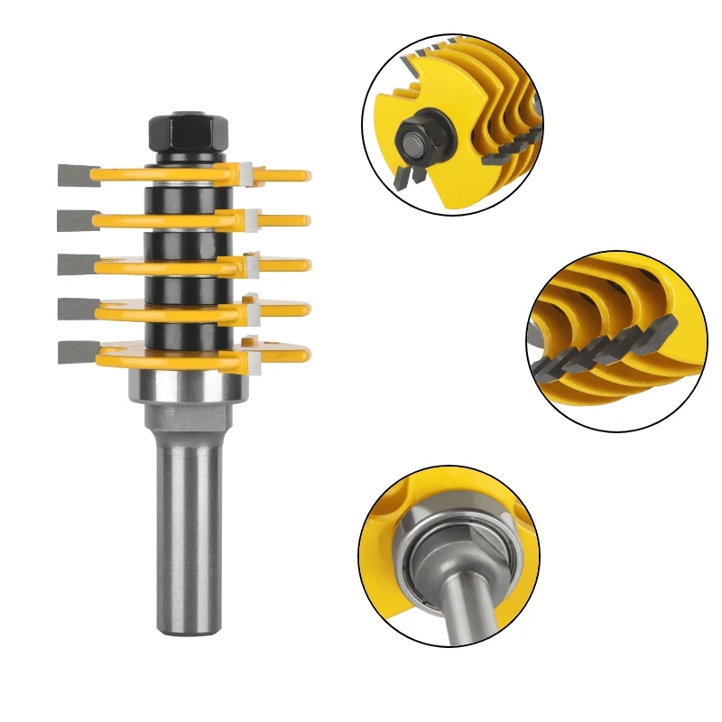 YUSUN 3 Teeth Box Finger Joint Router Bit Woodworking Milling Cutter For Wood Bit Face Mill End Mill