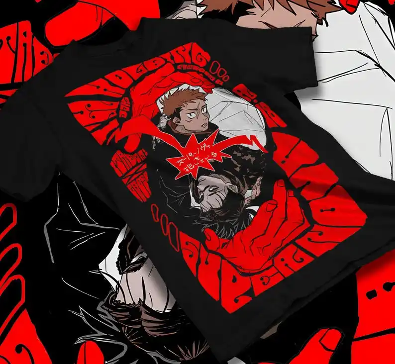

Choso Yuji Anime Graphic Tee Jujutsu Kaisen Unisex Graphic Print T-Shirt Fashion Cotton Casual Sports T-shirt New Men Women Tee