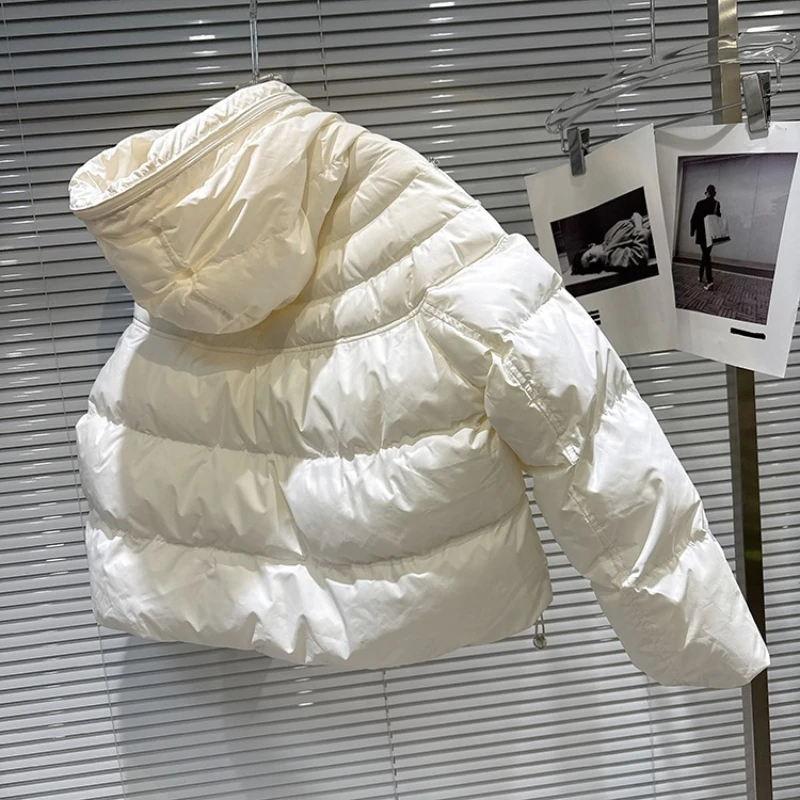 2025 Inverno Nuovo stile americano Industria pesante Bordo di perforazione Crimpatura Giacca in cotone caldo con cappuccio Cappotto di design alla moda