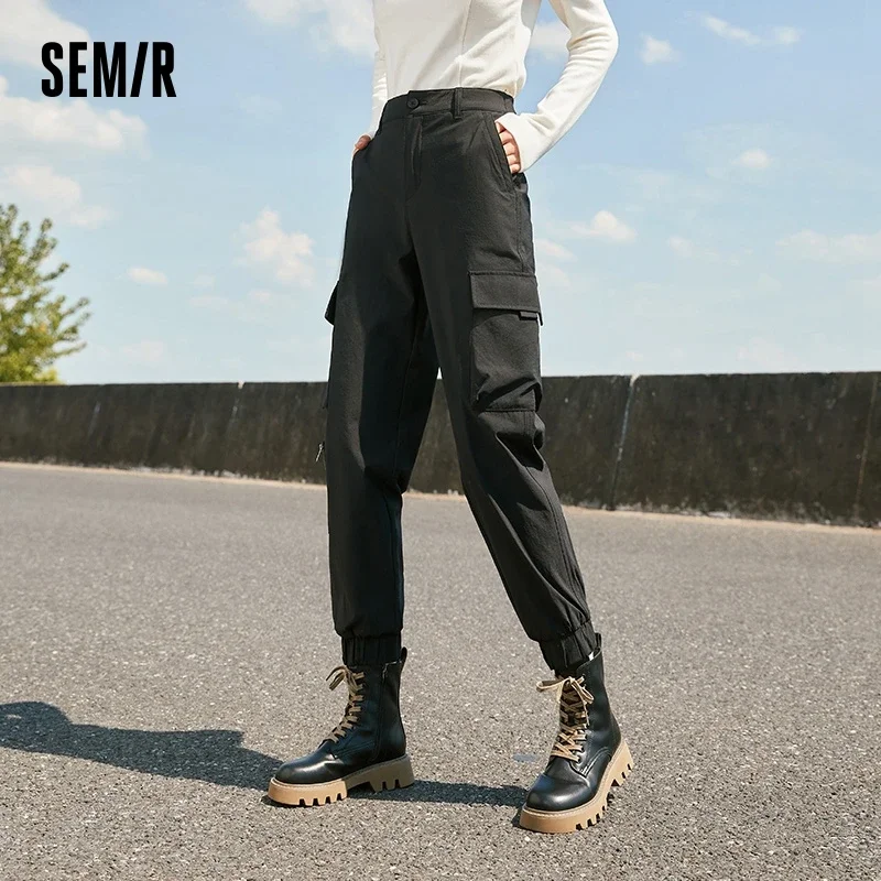 

Semir Casual Pants Women Solid Color Overalls Handsome 2023 Winter New Girls' Foot-Bound Jogging and Dancing Pants