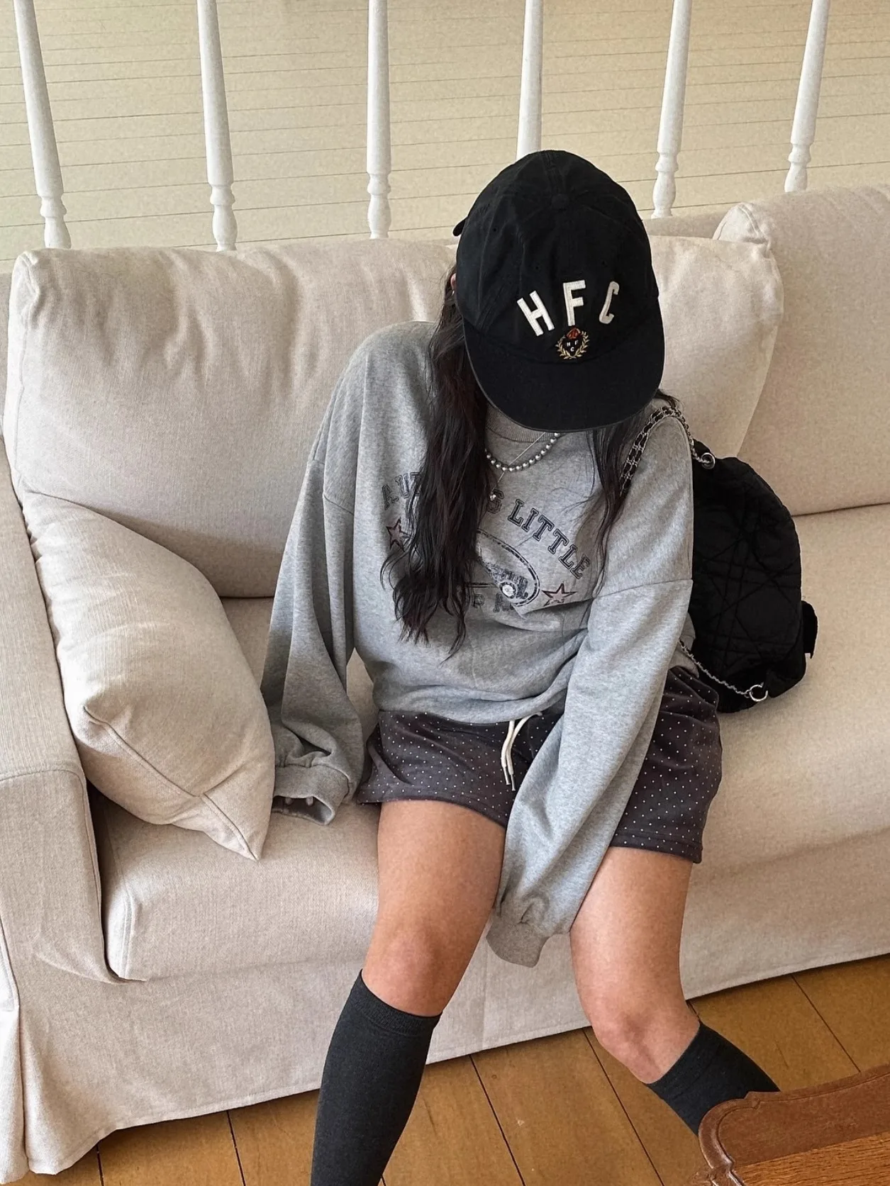 เสื้อฮู้ดผู้หญิงสไตล์เกาหลี แขนยาว คอกลม พิมพ์ลายรถสไตล์อเมริกันย้อนยุค สวมใส่สบาย